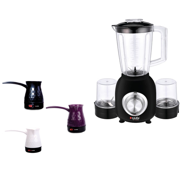خلاط سموزي 3*1 ZBL-570 + كنكة قهوه بلاستيك متصله ZCP-700